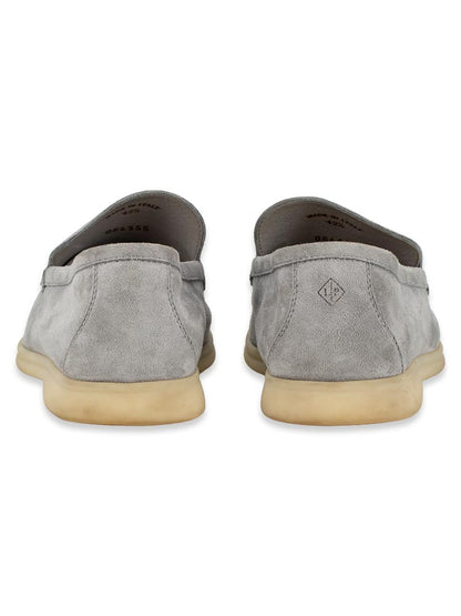 Loro Piana Men's Suede Leather Loafers – Taupe Grey