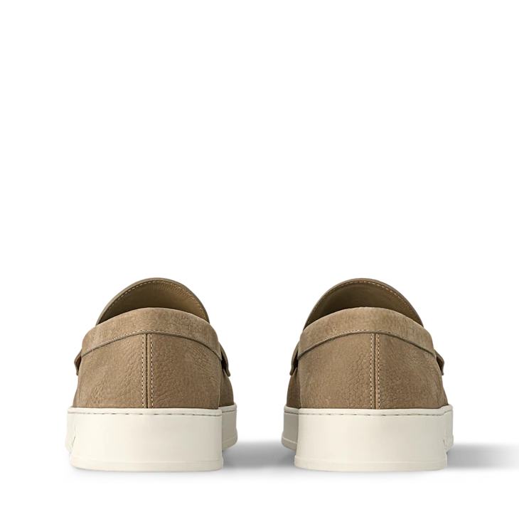 Louis Vuitton Suede LV Initials Loafer Sneakers – Beige / Taupe