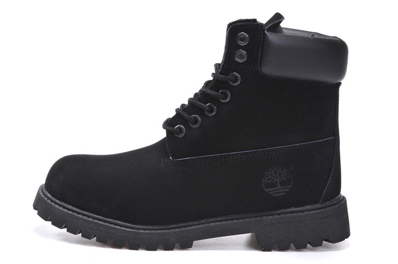 Timberland All-Black Nubuck Lace-Up Boots