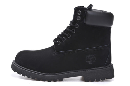 Timberland All-Black Nubuck Lace-Up Boots