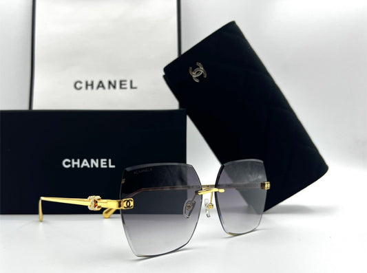 Chanel Rimless Oversized Square Sunglasses
