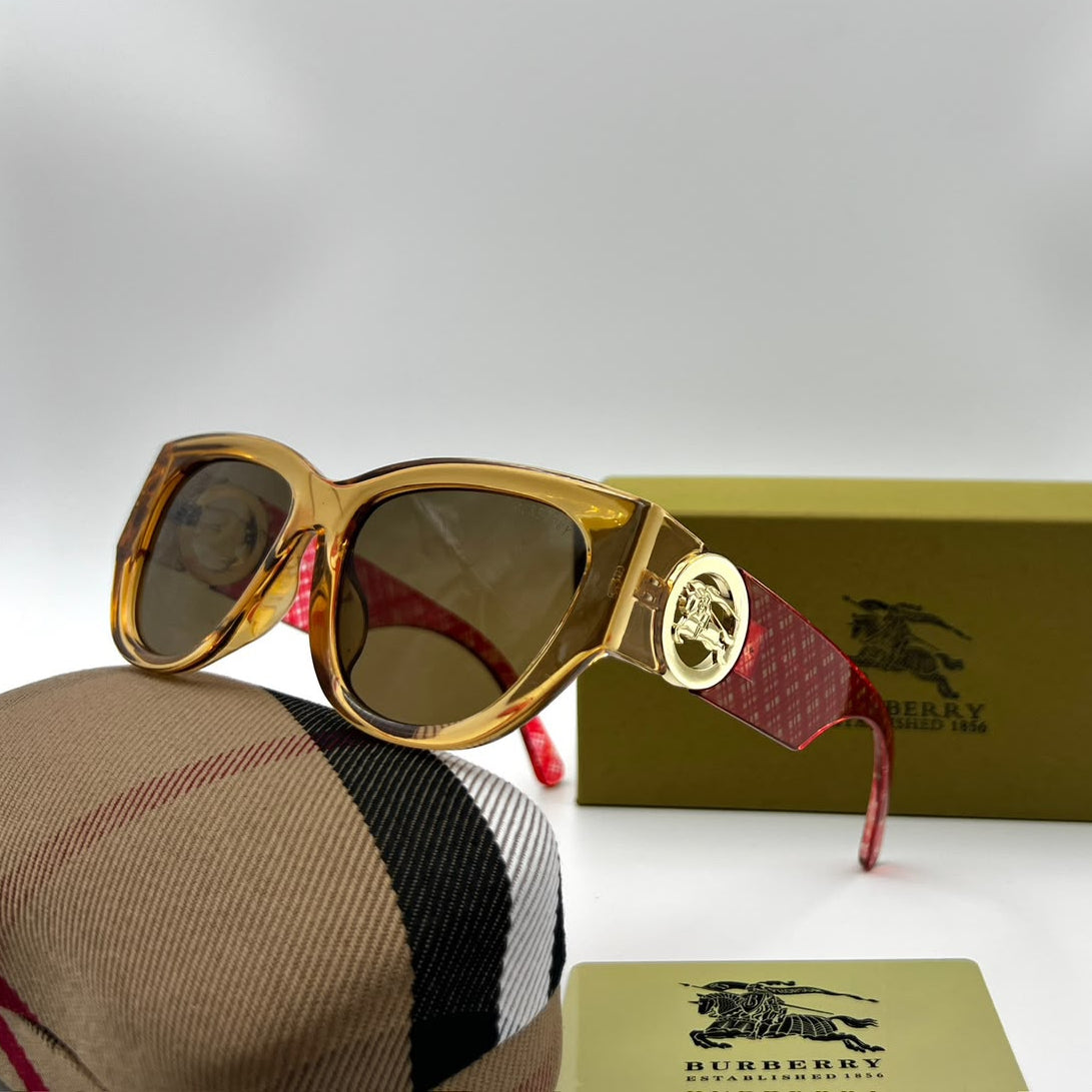 Burberry Honey Amber Cat-Eye Sunglasses