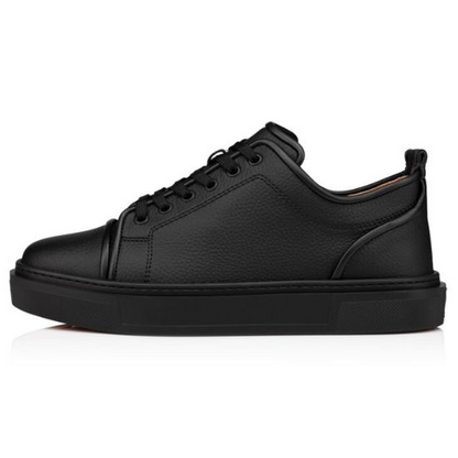 Christian Louboutin Black Leather Low-Top Sneakers