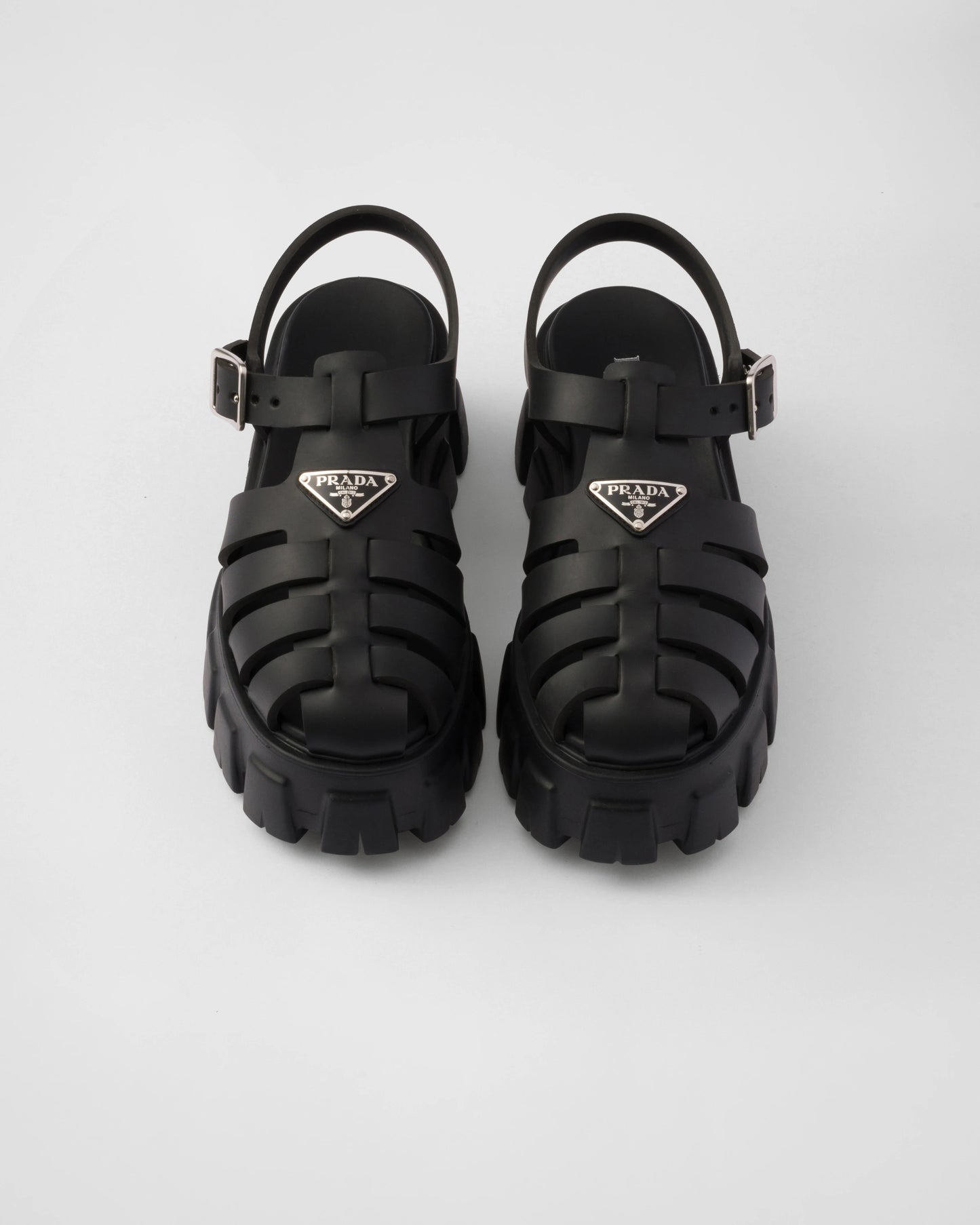 Prada Monolith Women's Black Sandals