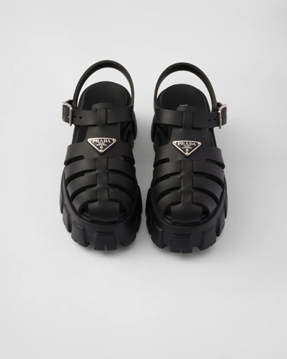 Prada Monolith Women's Black Sandals