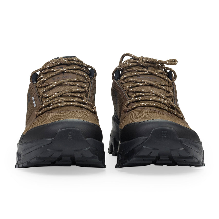 On Cloudrock low Waterproof Hiking Shoes – Olive / Black