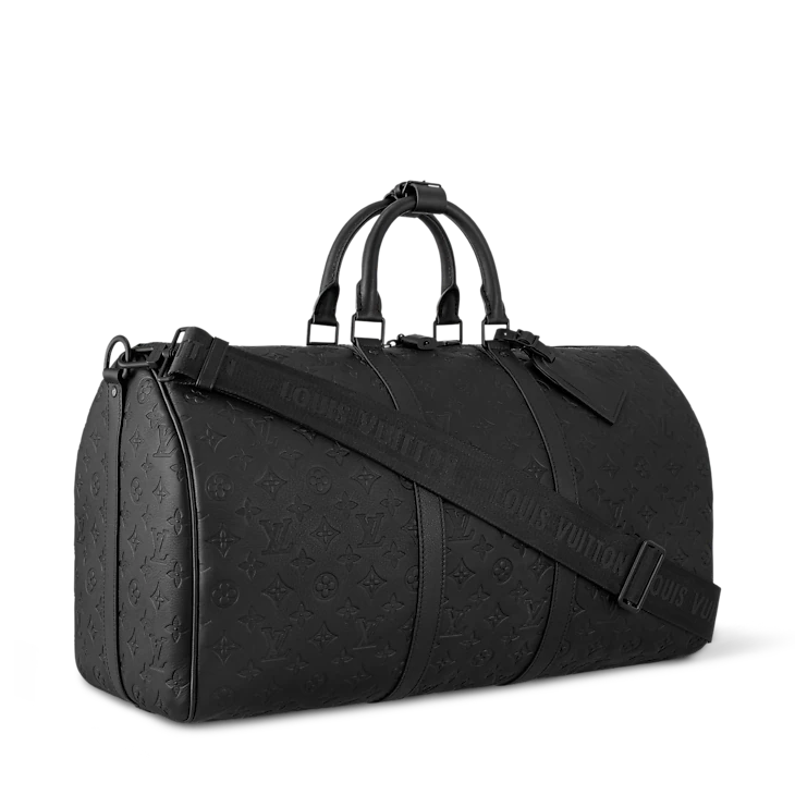 "LOUIS VUITTON Duffel All-Black Travel Bag