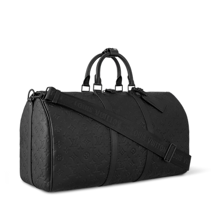 "LOUIS VUITTON Duffel All-Black Travel Bag