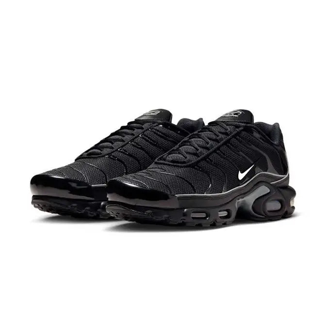 Nike Air Max Plus TN Sneakers – Triple Black White Swoosh.