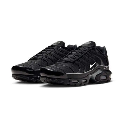 Nike Air Max Plus TN Sneakers – Triple Black White Swoosh.