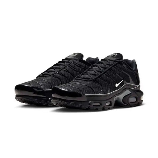 Nike Air Max Plus TN Sneakers – Triple Black White Swoosh.