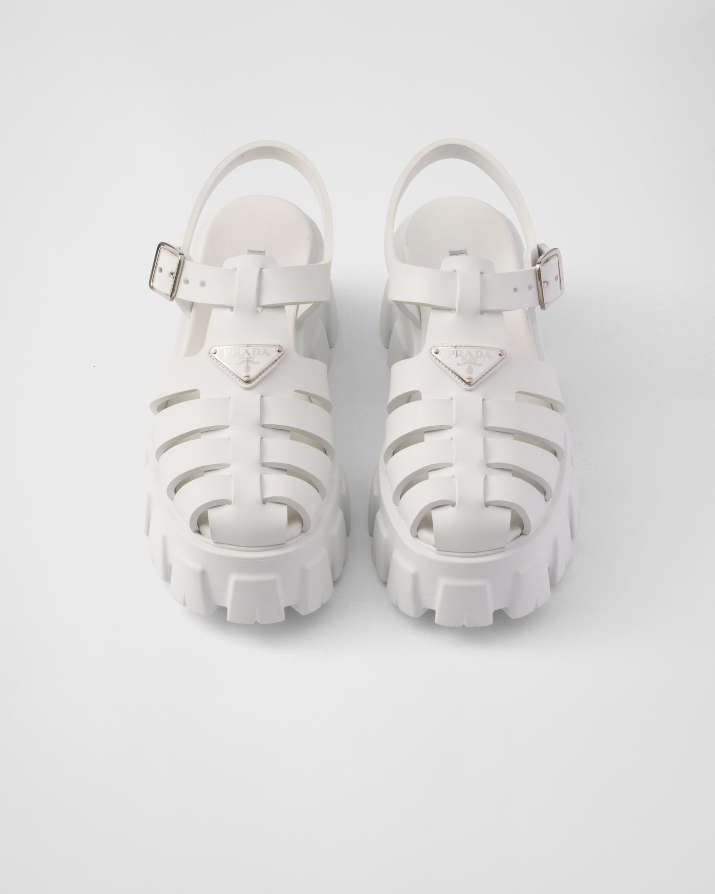 Prada Monolith Women's white Sandals