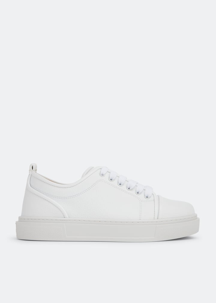 Christian Louboutin White Leather Low-Top Sneakers