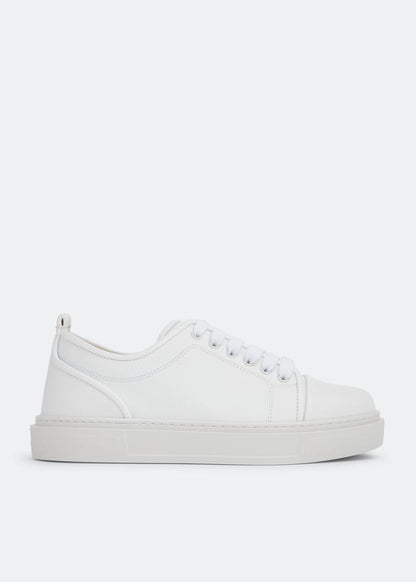 Christian Louboutin White Leather Low-Top Sneakers