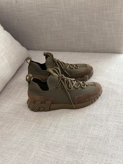 Lift Slip on Hermes Sneaker 
Olive Green