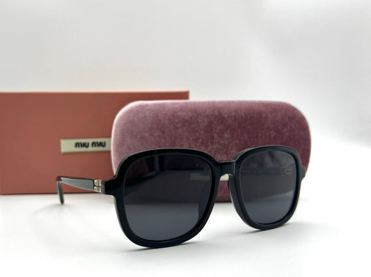 Miu Miu Black Oversized Square Sunglasses