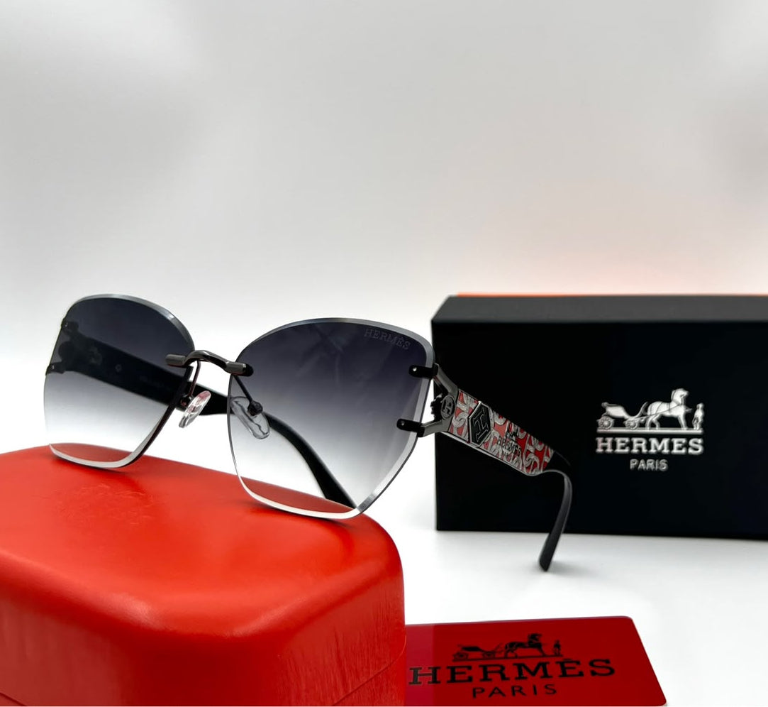 Hermes-Rimless Butterfly Sunglasses