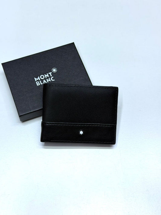 Black Two-Tone Montblanc-Inspired Bifold Men Wallet