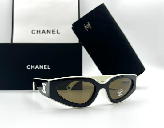 CHANEL Cat-Eye Sunglasses – Black & White