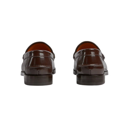 Classic Gucci horsebit mens burgendy Loafers