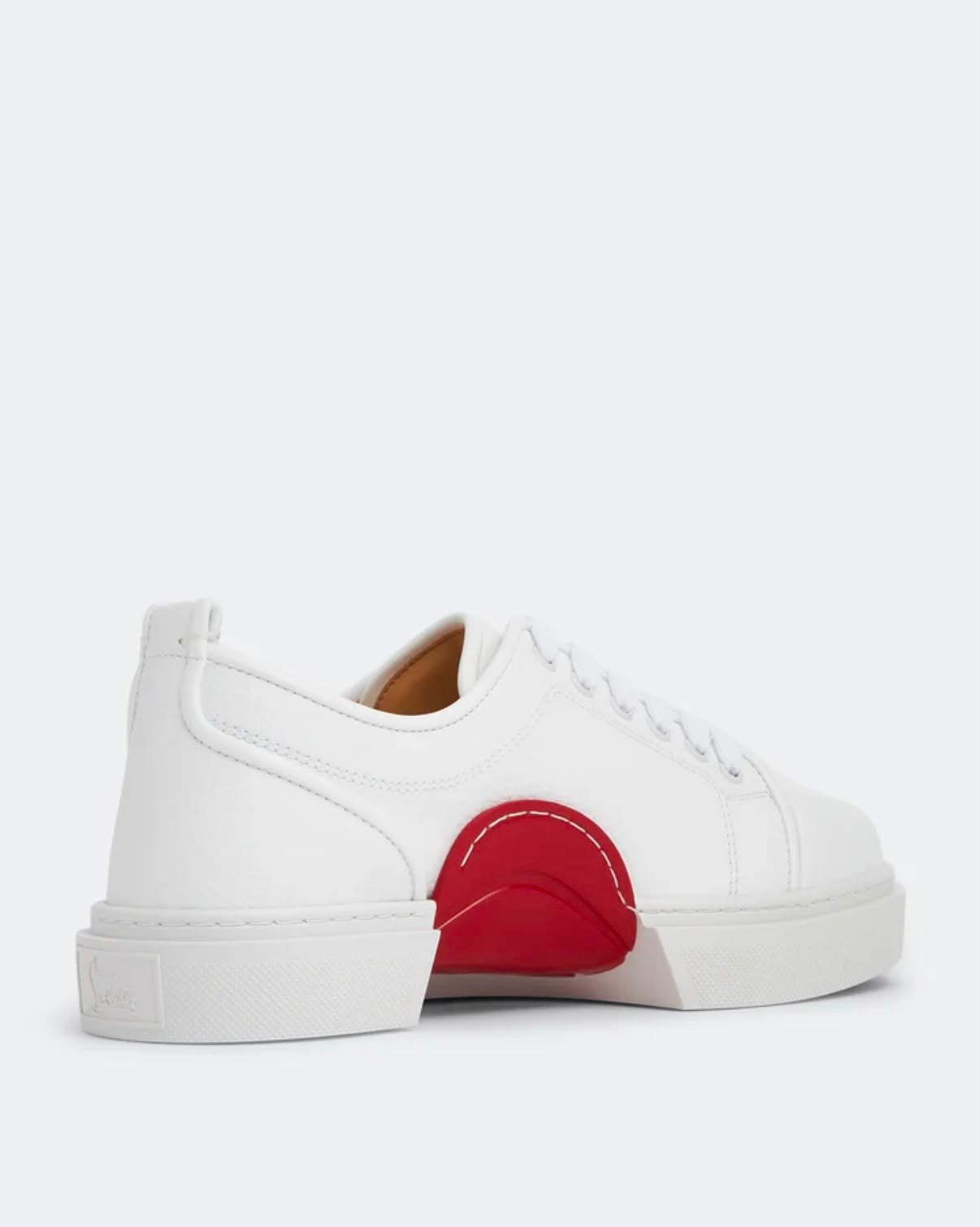 Christian Louboutin White Leather Low-Top Sneakers