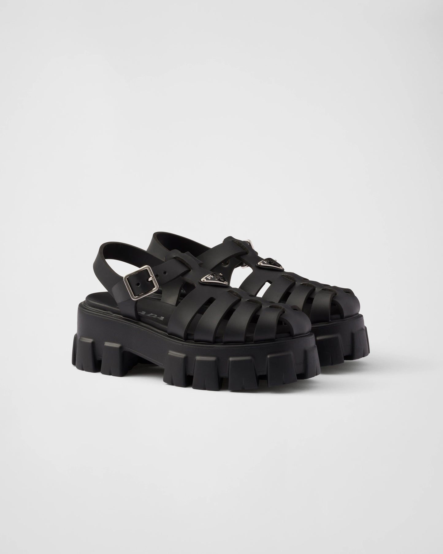 Prada Monolith Women's Black Sandals