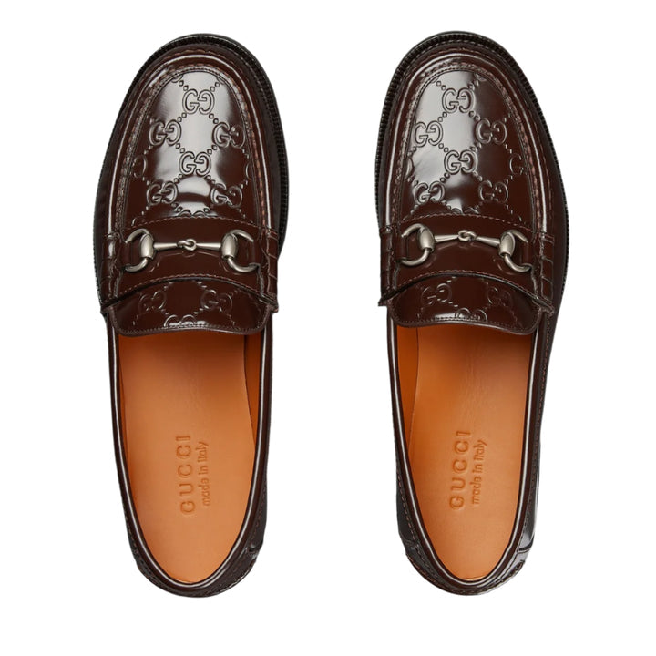 Classic Gucci horsebit mens burgendy Loafers