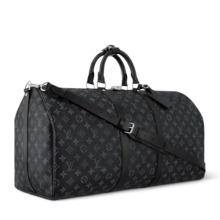 LV Black Graphite Printed Canvas Travel Bag