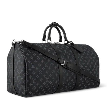 LV Black Graphite Printed Canvas Travel Bag