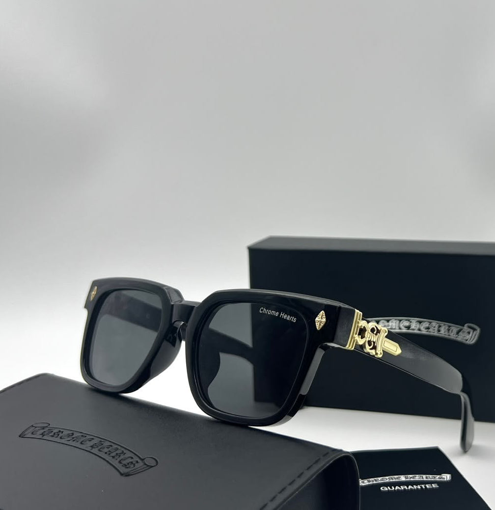 Chrome Hearts Square Sunglasses – Black