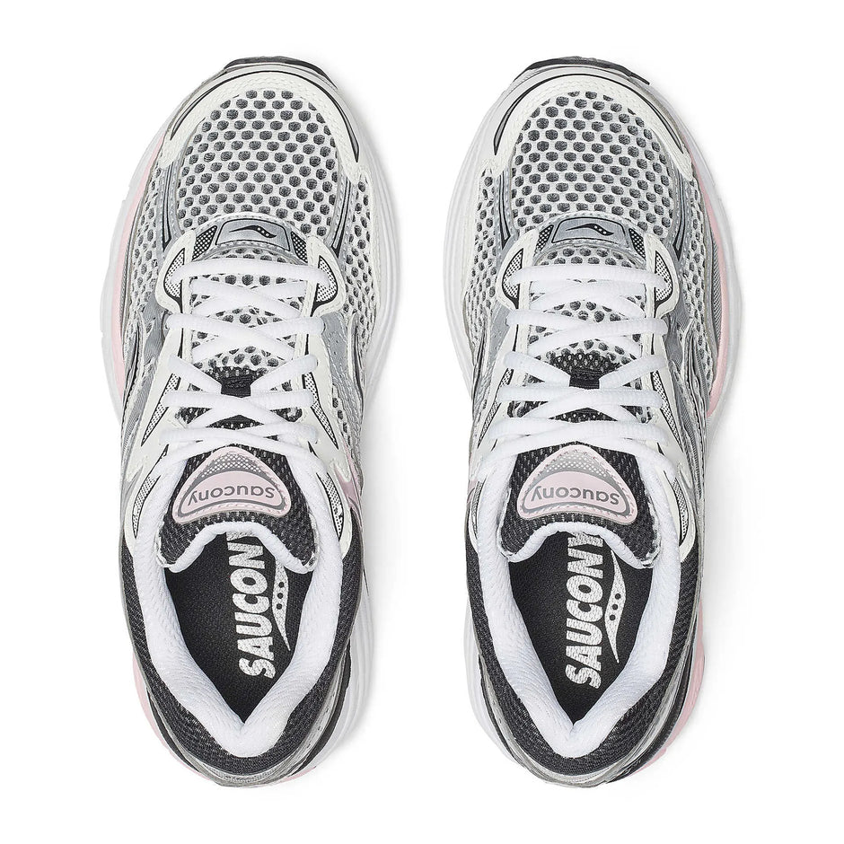 Saucony ProGrid Omni 9 – Silver & Pink Sneakers