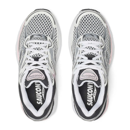 Saucony ProGrid Omni 9 – Silver & Pink Sneakers