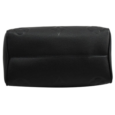Louis Vuitton-Inspired Black Monogram Boston Bag
