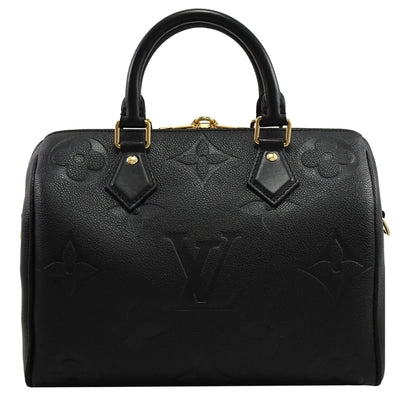 Louis Vuitton-Inspired Black Monogram Boston Bag