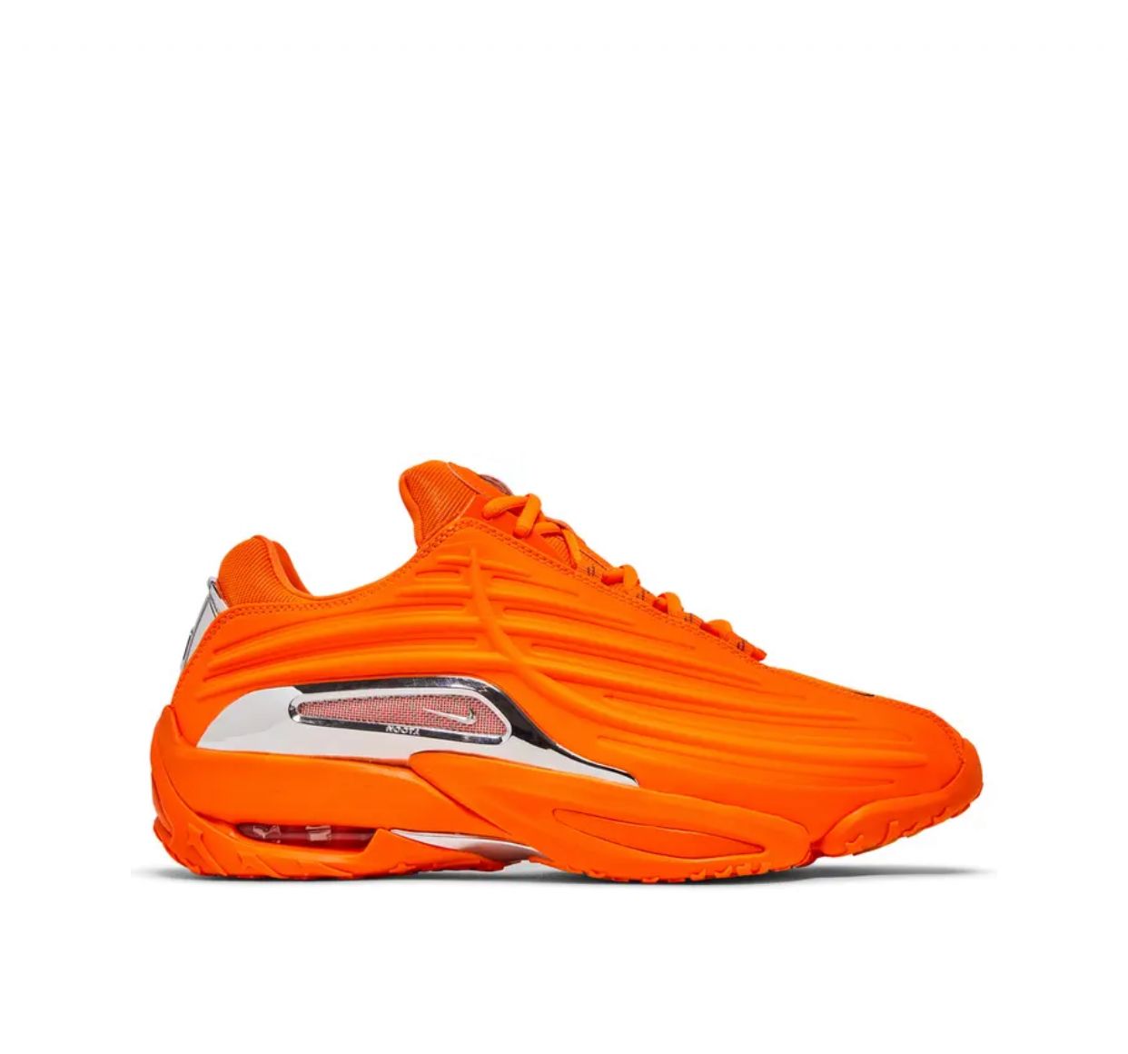 Nike Total Orange Chunky Sneakers with Silver Accents