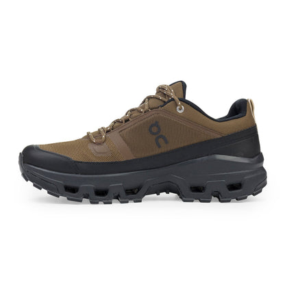 On Cloudrock low Waterproof Hiking Shoes – Olive / Black