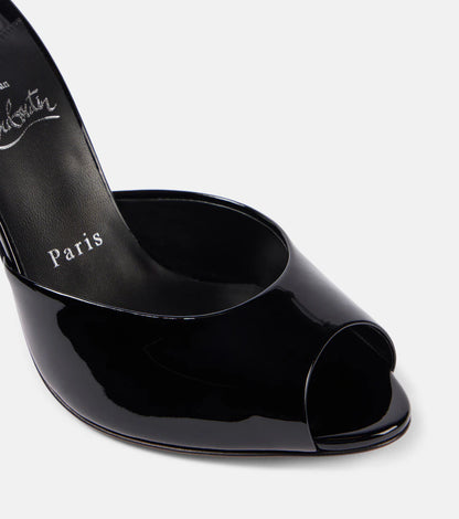 Christian Louboutin Me Dolly Women's Black Patent Leather Mule Sandals