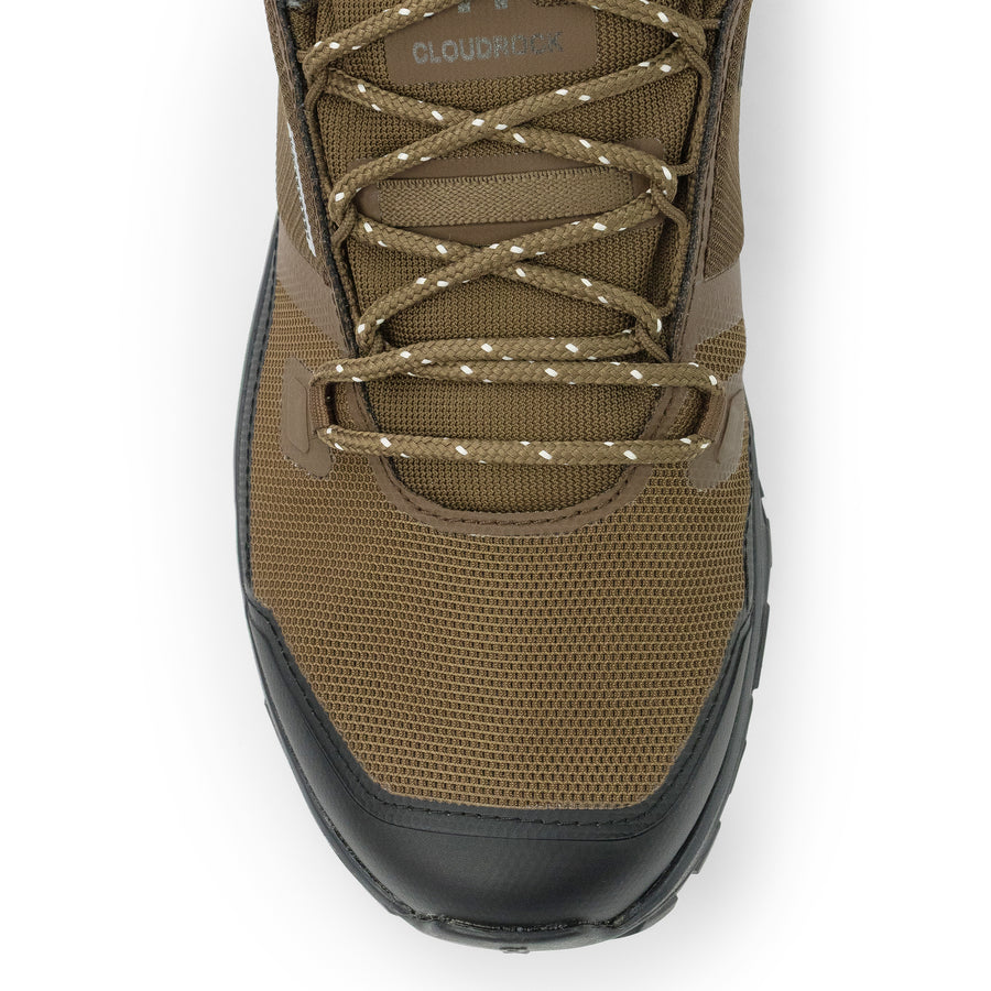 On Cloudrock low Waterproof Hiking Shoes – Olive / Black