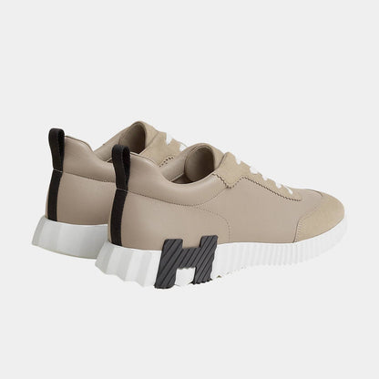 Hermès-Inspired Bouncing Sneakers – Beige & White