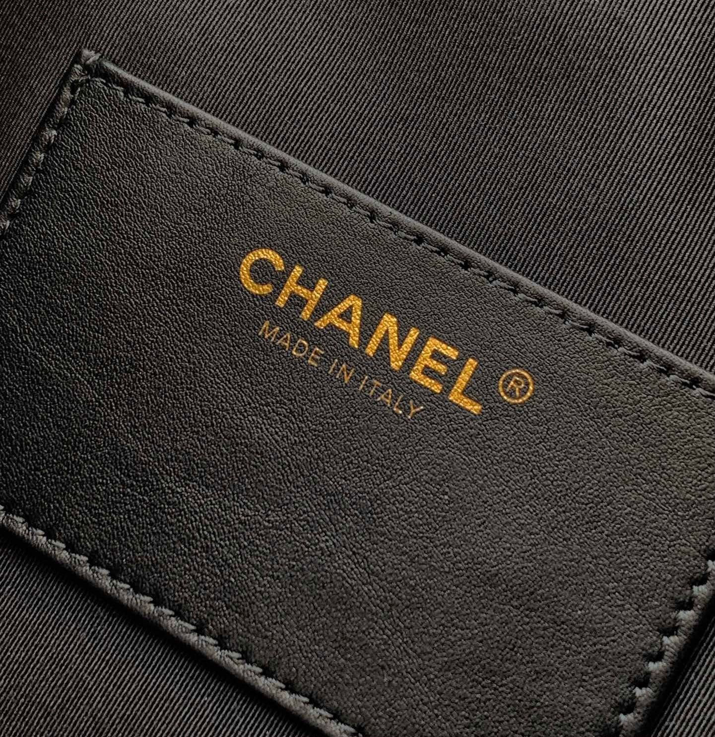 Channel Black Quilted Leather Hobo Bag with Chain Detail