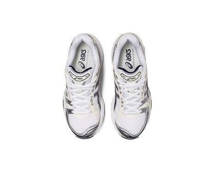 ASICS GEL-KAYANO 14 – White/Silver/Navy Sneakers